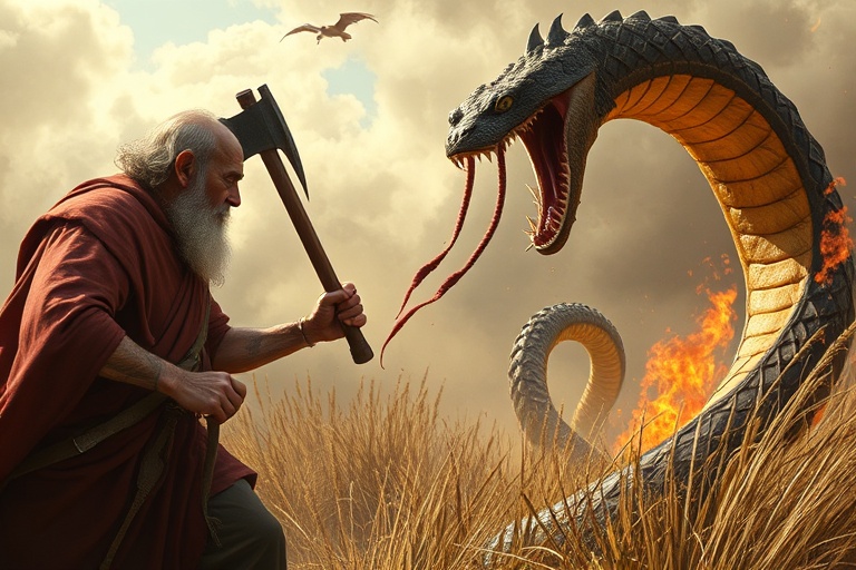 THE MAN AND THE SERPENT